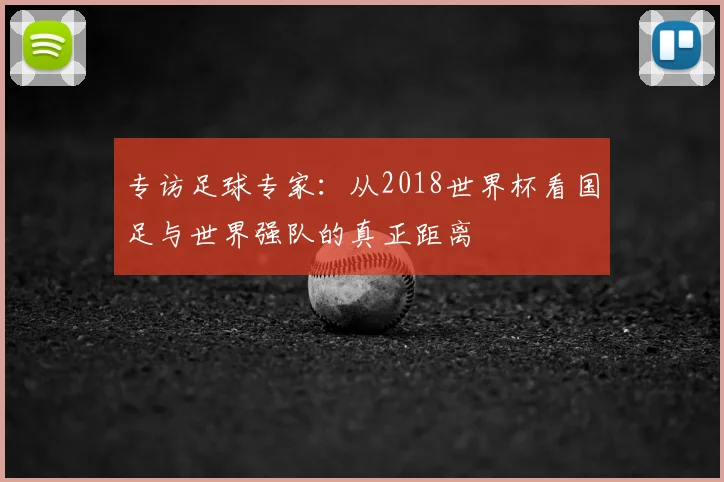 专访足球专家:从2018世界杯看国足与世界强队的真正距离
